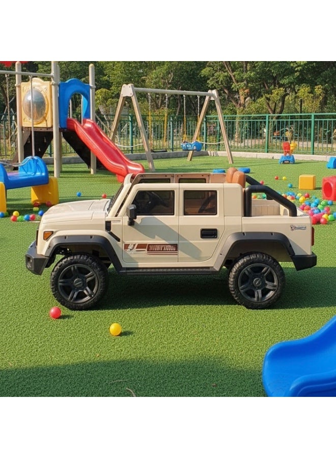 Star Kids Electric remote control children's car chassis - two 12-volt motors with rocking function and LED lighting. - Image 2